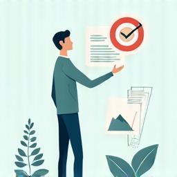 Illustration showing a person setting financial goals