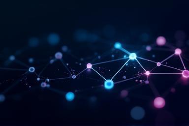 Abstract graphic representing blockchain or cryptocurrency network